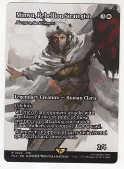 MTG Final Fantasy Through The Ages Rare #0025 Minwu Rebellion Strategist - Image 1