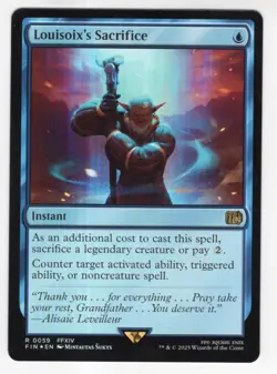 MTG Final Fantasy Foil Rare #0059 Louisoix's Sacrifice - Image 1