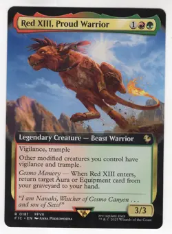MTG Final Fantasy Commander Rare #0181 Red XIII Proud Warrior - Image 1