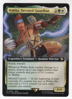 MTG Final Fantasy Commander Rare #0190 Wakka Devoted Guardian - Image 1