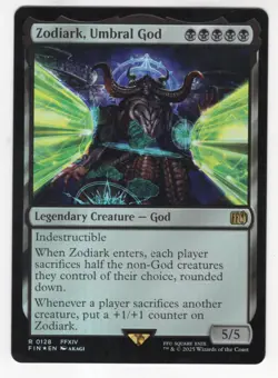 MTG Final Fantasy Foil Rare #0128 Zodiark Umbral God - Image 1