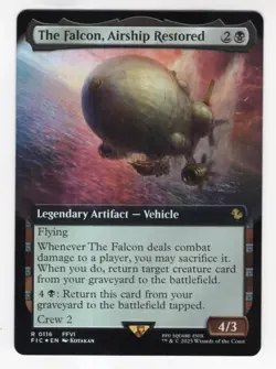 MTG Final Fantasy Commander Foil Rare #0116 The Falcon Airship Restored - Image 1