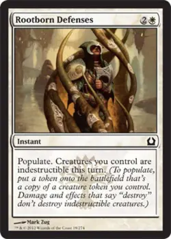 Rootborn Defenses -Foil Medium Play MTG Return to Ravnica - Image 1