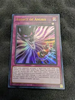 Verdict of Anubis 1st Edition Ultra Rare MZTM-EN009 Yugioh, NM - Image 1