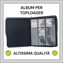 Album 9 Pockets For Toploader Binder Black With Zip For Pokemon Yugioh Cards - Image 1