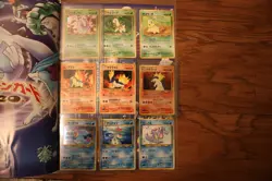 Pokemon Neo Genesis Japanese Premium File 1 Promo Complete 9 Card Set - NM Holos - Image 1