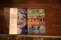 Pokemon Neo Genesis Japanese Premium File 1 Promo Complete 9 Card Set - NM Holos - Image 2