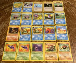 Pokemon Card Lot - 1st Edition Fossil - Trainer Golduck Zubat Krabby TCG Vintage - Image 1