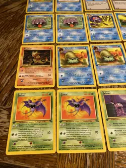Pokemon Card Lot - 1st Edition Fossil - Trainer Golduck Zubat Krabby TCG Vintage - Image 2