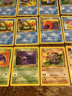 Pokemon Card Lot - 1st Edition Fossil - Trainer Golduck Zubat Krabby TCG Vintage - Image 4