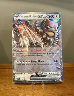 Pokemon TCG SVP Bloodmoon Ursaluna EX #177 Jumbo Card 2024 Black Star Promo - Image 1