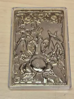 23K Gold Plated CHARIZARD Trading Card 1999 Burger King Pokemon - Image 2