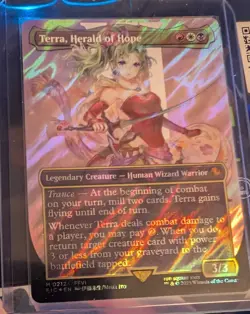Terra, Herald of Hope (Borderless) (Surge Foil) Commander: Final Fantasy Foil - Image 1