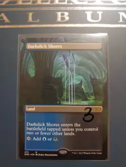 Darkslick Shores (Borderless) Phyrexia: All Will Be One Regular - Image 1