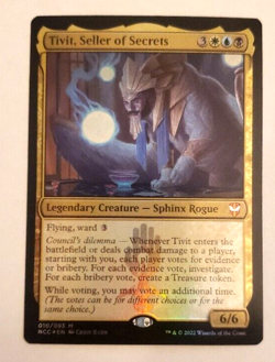 1x Tivit, Seller of Secrets, FOIL Commander Streets of New Capenna MTG NM - Image 1