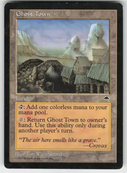 MTG Tempest #318 Ghost Town Lightly played tcg - Image 1