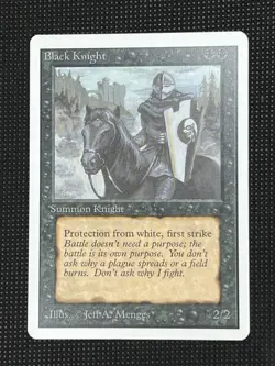 MTG BLACK KNIGHT Unlimited Edition Regular MT+ Uncommon Magic The Gathering - Image 1