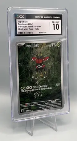 Pokemon TCG Tapu Bulu 065/064 Shrouded Fable Holo - Graded CGC 10 GEM MINT - Image 1