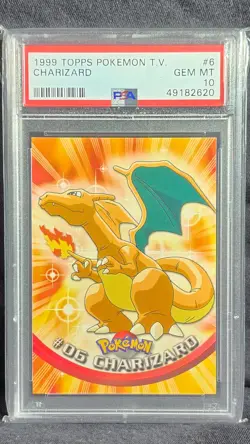 Charizard #6 PSA 10 GEM MINT 1999 Topps Pokemon TV Animation LOW POP - Image 1