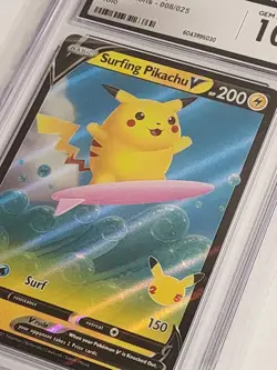 Pokemon Surfing Pikachu V 008/025 Celebrations CGC GEM MINT 10 - Image 2