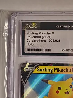 Pokemon Surfing Pikachu V 008/025 Celebrations CGC GEM MINT 10 - Image 5
