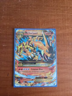 Pokemon TCG Secret Rare Mega M Charizard EX 107/106 XY Flashfire LP - Image 1