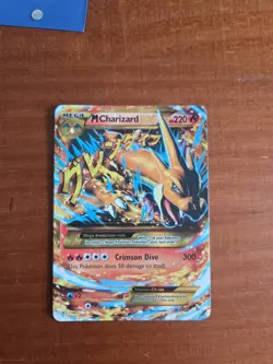 Pokemon TCG Secret Rare Mega M Charizard EX 107/106 XY Flashfire LP - Image 2