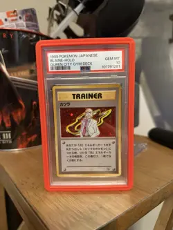 Pokemon Blaine PSA 10 Holo Guren City Gym 1999 Japanese Deck - Image 1
