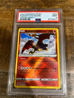 POKEMON 2023 Crown Zenith RADIANT CHARIZARD #020 PSA 9 RARE 88 - Image 1