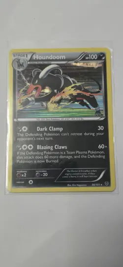 Houndoom - 56/101 - Holo Rare Black & White 10: Plasma Blast Pokemon NM - Image 1