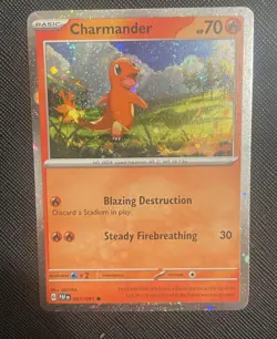 Pokemon Charmander Charmeleon Reverse Cosmos Holo #4 & #5 Scarlet & Violet 151 - Image 2