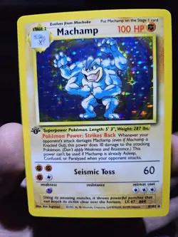 Pokemon TCG - Machamp 1st Edition 8/102 - Base Set - Rare Holo - Image 1