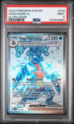 2023 POKEMON PAR EN-PARADOX RIFT ULTRA RARE #219 GARCHOMP EX PSA 9 - Image 1