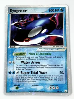 Pokemon TCG Kyogre EX 94/101 Ultra Rare Holo Hidden Legends LP/MP - Image 1
