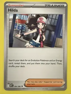 Pokemon TCG ~ Hilda 84/86 ~ Scarlet Violet White Flare ~ Pack Fresh - Image 1