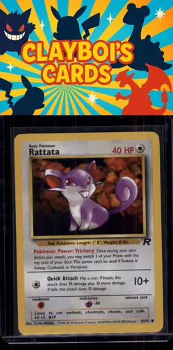 Rattata Team Rocket Pokemon 66/82 Common Near Mint or Better - Image 1
