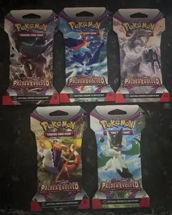 Pokemon TCG: Paldea Evolved Sleeved Blister Packs X 5 (Art Set) - Image 1