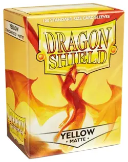Dragon Shield Matte Yellow Standard Card Sleeves [100 Count] - Image 1