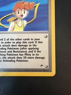 Pokemon Vintage Non Holo Rare Misty Trainer Card Gym Heroes 102/132 - Image 4