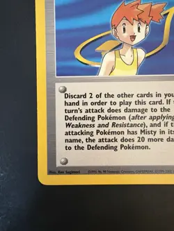 Pokemon Vintage Non Holo Rare Misty Trainer Card Gym Heroes 102/132 - Image 5