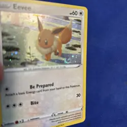 Pokemon TCG Eevee Black Star Promo SWSH190 Cosmos Holo Card NM Swirl - Image 3