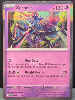 Xerneas 064/132 Holo Mega Evolution Pokemon TCG Near Mint Card MEG Foil NM - Image 1