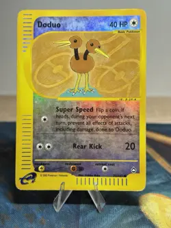 Doduo 73/147 Reverse Holo Pokemon Card Aquapolis E Reader Series 2002 LP MP - Image 1