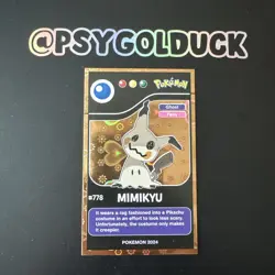Pokemon Card Peru Pokedex Gold Mimikyu - Image 1