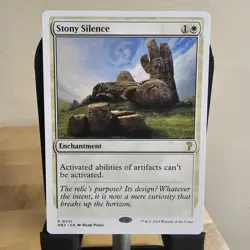 MTG Stony Silence Mystery Booster 2 White Border Rare - Image 1