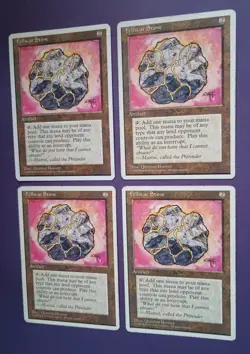 Magic the Gathering MTG 4th Edition FELLWAR STONE X 4 (LP/EX, 2 MP, 1 HP) U 1995 - Image 2