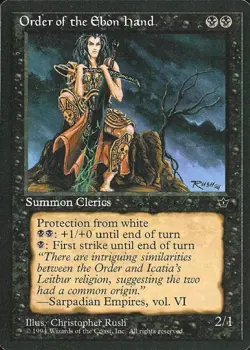 Order of the Ebon Hand (2) - Medium Play MTG Fallen Empires - Image 1