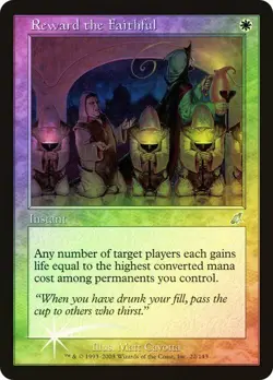 Scourge MTG FOIL Reward the Faithful Magic - Image 1