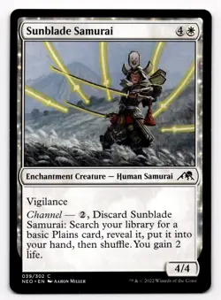 Sunblade Samurai - NM MTG NEO - Kamigawa: Neon Dynasty 039/302 - Image 1