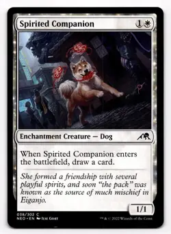 Spirited Companion - NM MTG NEO - Kamigawa: Neon Dynasty 038/302 - Image 1